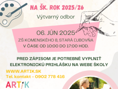 Pozývame na ZÁPIS